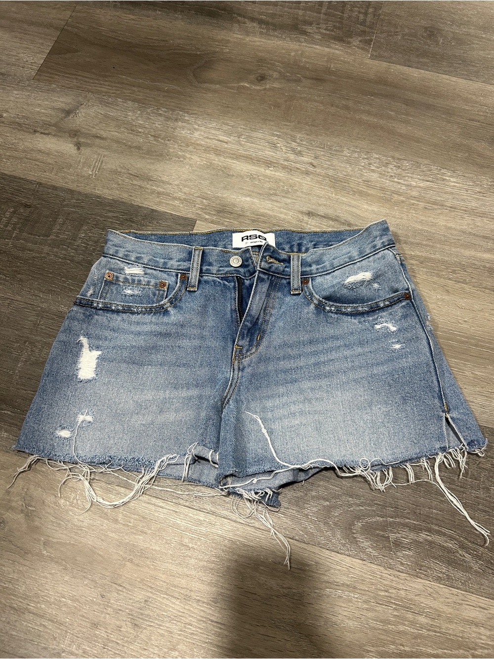 Tilly's Light Blue Distressed Denim Jean Shorts